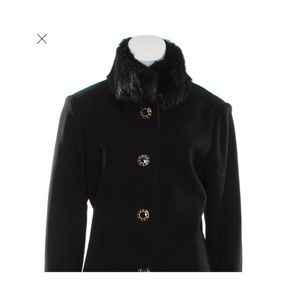 St. John Black Wool Coat